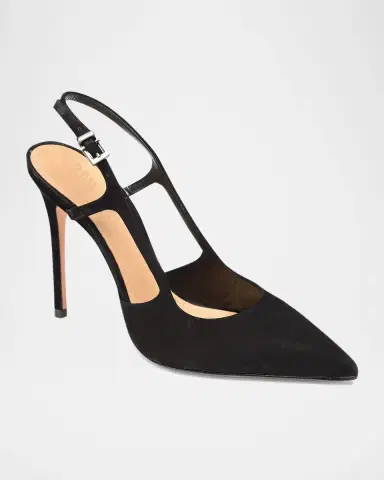 Schutz Boris Suede Slingback High-Heel Pumps | Thumbnail 2