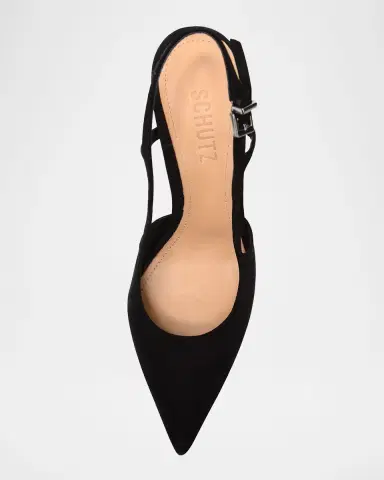 Schutz Boris Suede Slingback High-Heel Pumps | Thumbnail 3