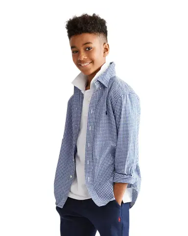 Polo Ralph Lauren Poplin Woven Gingham Sport Shirt, Size S-XL | Thumbnail 3 Polo Ralph Lauren Poplin Woven Gingham Sport Shirt, Size S-XL | Thumbnail 3
