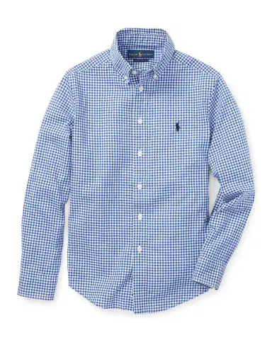 Polo Ralph Lauren Poplin Woven Gingham Sport Shirt, Size S-XL | Thumbnail 1 Polo Ralph Lauren Poplin Woven Gingham Sport Shirt, Size S-XL | Thumbnail 1