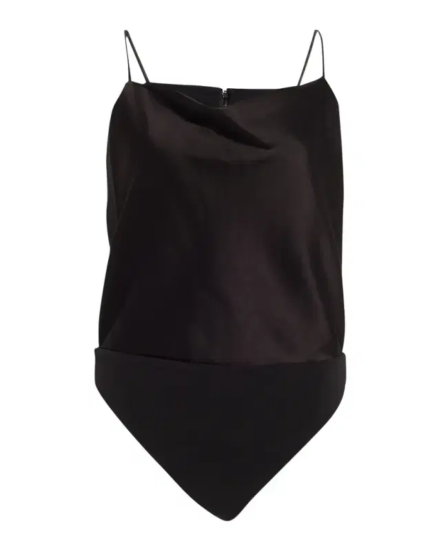 ALICE + OLIVIA Harmon Satin Bodysuit