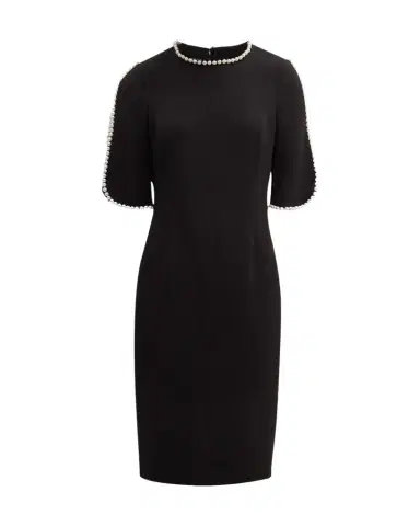 Rickie Freeman for Teri Jon Pearl Trimmed Sheath Dress | Thumbnail 1 Rickie Freeman for Teri Jon Pearl Trimmed Sheath Dress | Thumbnail 1