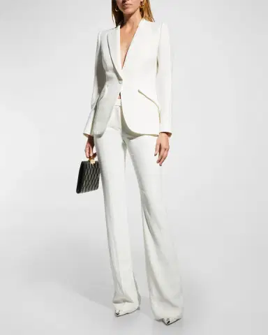Alexander McQueen Leaf Crepe Classic Suiting Pants | Thumbnail 2