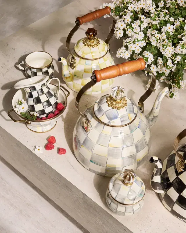 MacKenzie-Childs Royal Check Creamer