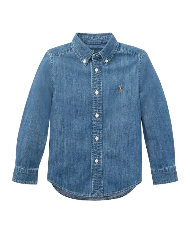 Boy 's Woven Chambray Shirt, Size -7