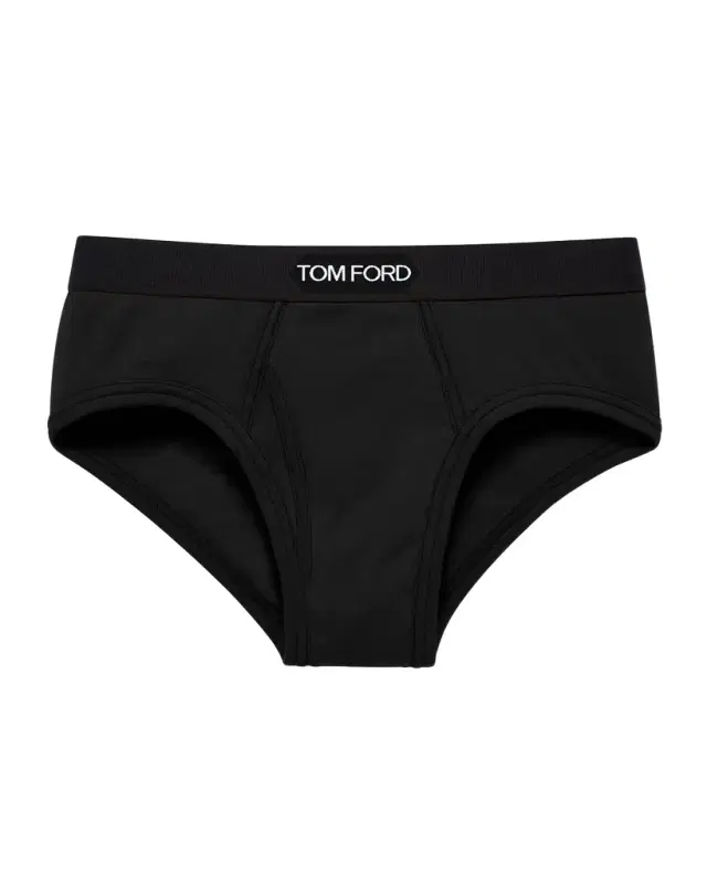 TOM FORD Men 's Jacquard Logo Cotton Briefs