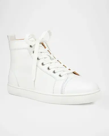 Christian Louboutin Men's Louis Leather High-Top Sneakers | Thumbnail 2 Christian Louboutin Men's Louis Leather High-Top Sneakers | Thumbnail 2