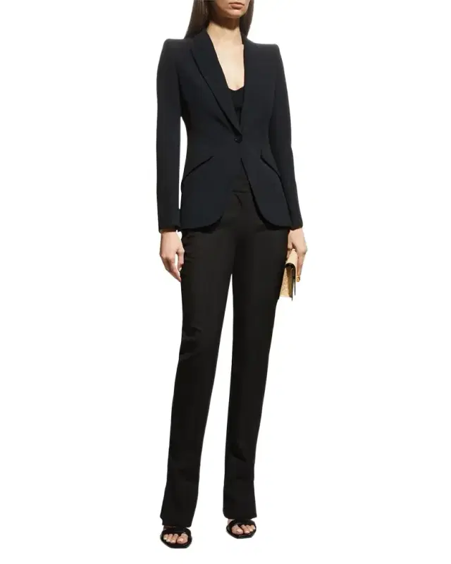 McQueen Classic Single-Breasted Suiting Blazer