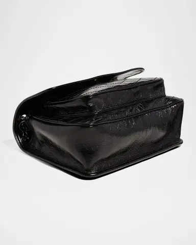 Saint Laurent Niki Medium Flap YSL Shoulder Bag in Crinkled Leather | Thumbnail 6 Saint Laurent Niki Medium Flap YSL Shoulder Bag in Crinkled Leather | Thumbnail 6