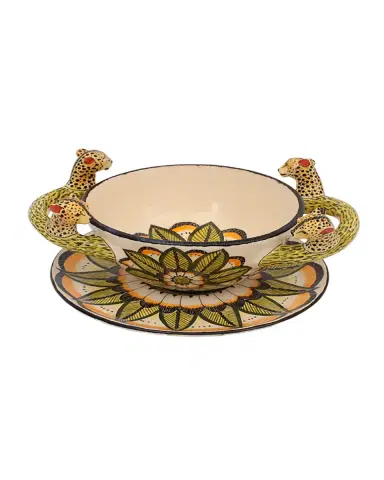 Ardmore Ceramic Art Cheetah Soup Bowl | Thumbnail 2
