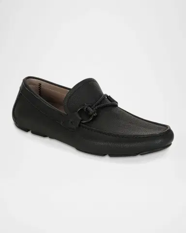 Ferragamo Men's Front 4 Leather Drivers | Thumbnail 2 Ferragamo Men's Front 4 Leather Drivers | Thumbnail 2