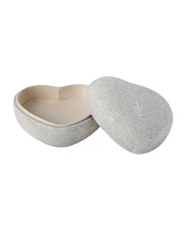 AERIN Dove Heart-Shaped Faux Shagreen Decorative Box | Thumbnail 1