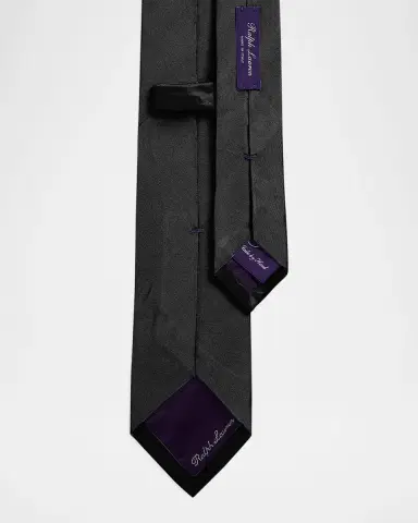 Ralph Lauren Purple Label Men's Peau de Soie Tie | Thumbnail 4 Ralph Lauren Purple Label Men's Peau de Soie Tie | Thumbnail 4