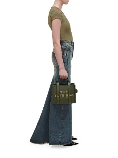 Marc Jacobs Women's The Leather Small Tote Bag - Forest | Thumbnail 2