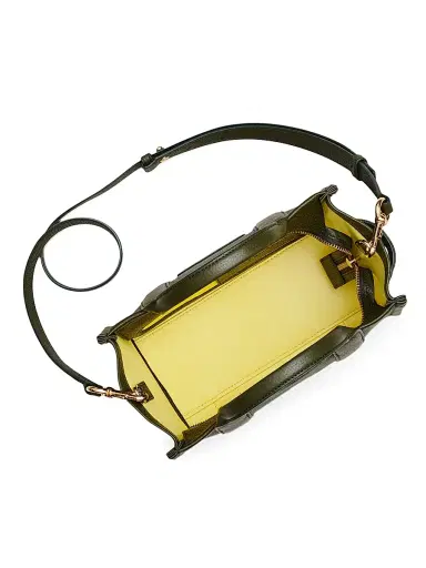 Marc Jacobs Women's The Leather Small Tote Bag - Forest | Thumbnail 3
