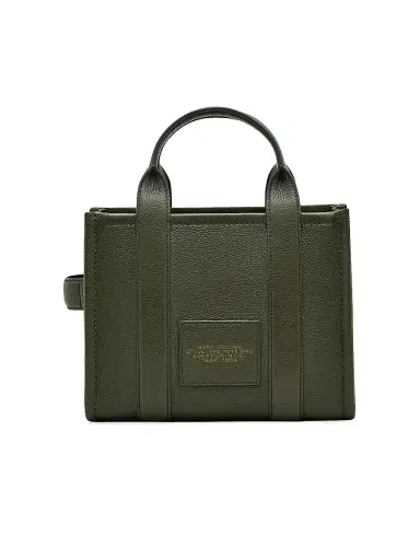 Marc Jacobs Women's The Leather Small Tote Bag - Forest | Thumbnail 4
