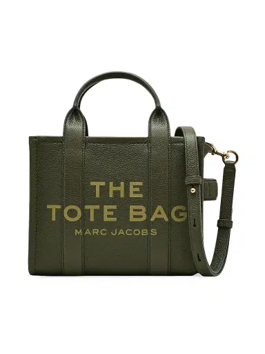 Marc Jacobs Women's The Leather Small Tote Bag - Forest | Thumbnail 1