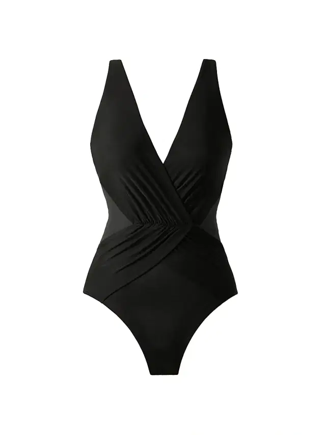 Miraclesuit Swim Women's Illusionists Ibiza Gathered Bodysuit - Black