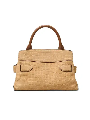 Marc Jacobs Women's The Dakota Small Croc Suede Satchel Bag - Sahara | Thumbnail 4
