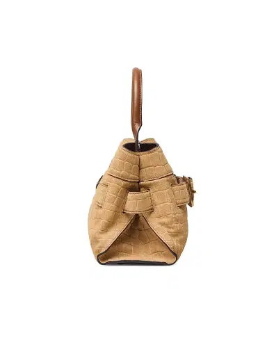 Marc Jacobs Women's The Dakota Small Croc Suede Satchel Bag - Sahara | Thumbnail 5