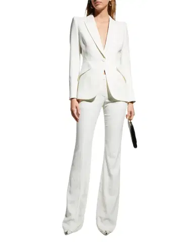 Alexander McQueen Classic Single-Breasted Suiting Blazer | Thumbnail 1 Alexander McQueen Classic Single-Breasted Suiting Blazer | Thumbnail 1