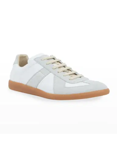 Maison Margiela Men 's Replica Leather Low-Top Sneakers | Thumbnail 2 Maison Margiela Men 's Replica Leather Low-Top Sneakers | Thumbnail 2