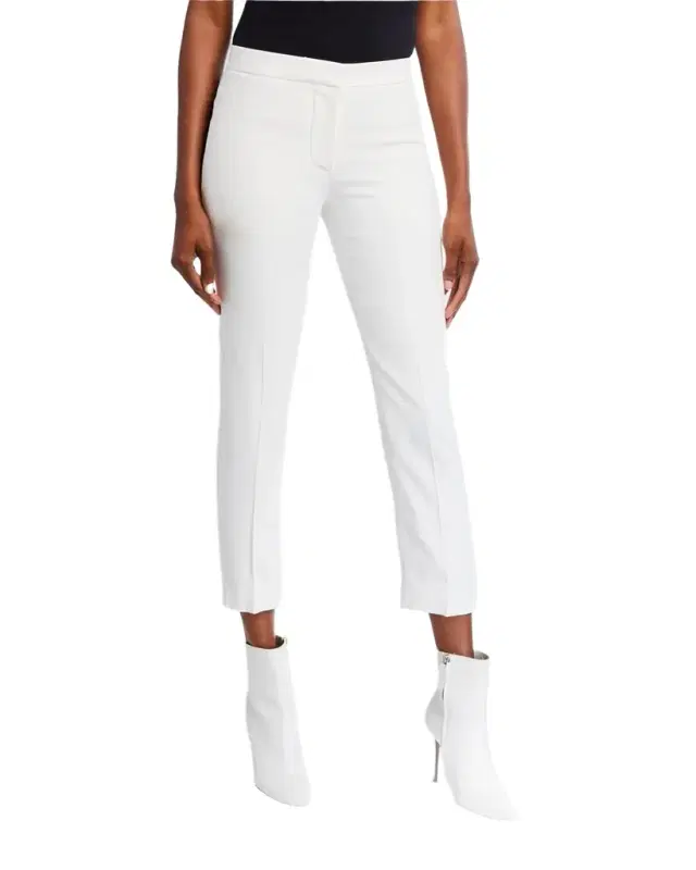 Alexander McQueen Leaf Crepe Cigarette Trousers