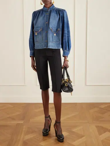 Chloé Embellished Organic Denim Jacket | Thumbnail 2