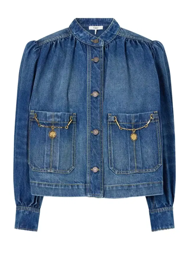 Embellished Organic Denim Jacket