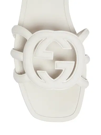 Gucci Women's Palma Rubber Slides - Mystic White - Size 5 Sandals | Thumbnail 5 Gucci Women's Palma Rubber Slides - Mystic White - Size 5 Sandals | Thumbnail 5