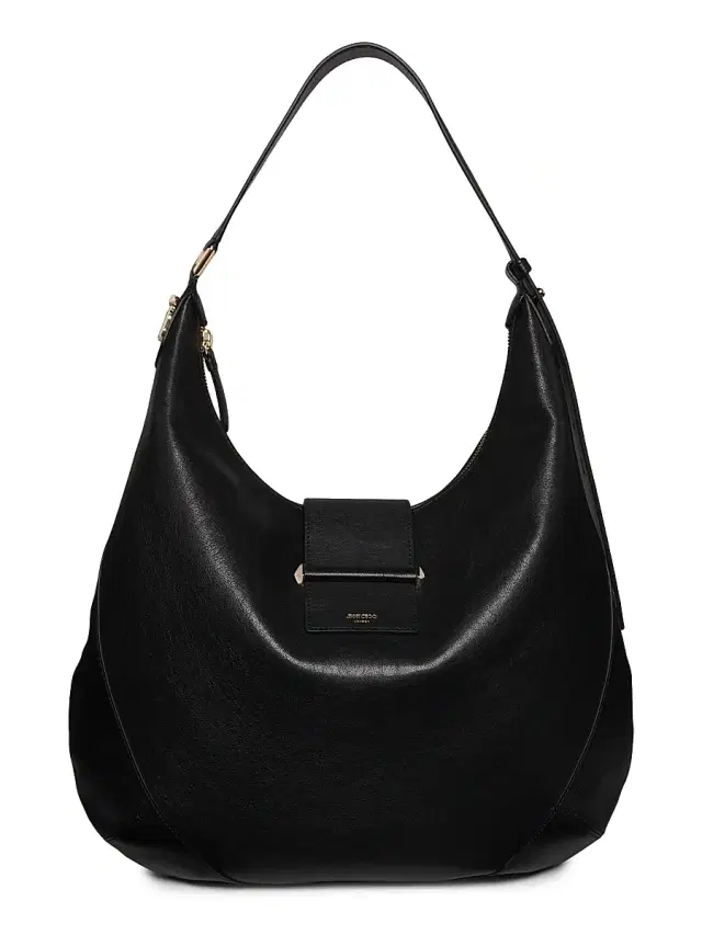 Jimmy Choo Women's Bar Hobo  Leather Shoulder Bag - Black Shiny Gold
