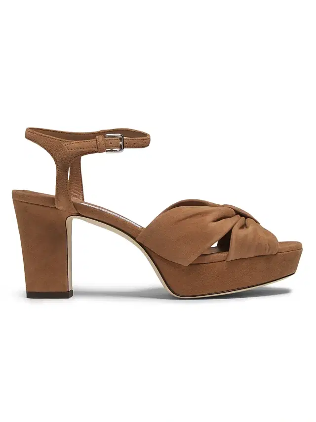 Jimmy Choo Women's Heloise 80MM Block-Heel Platform Sandals - Toffee