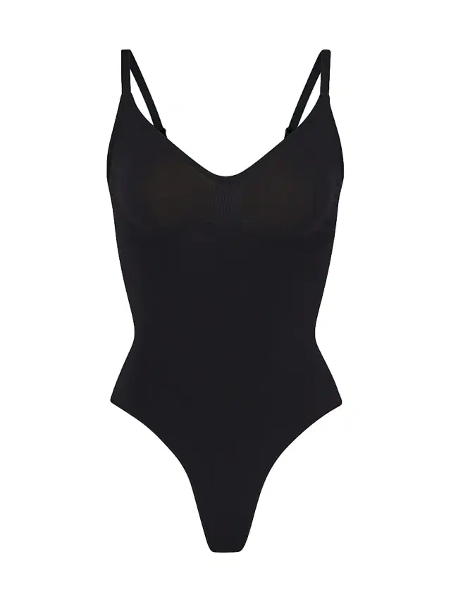 SKIMS Women's Seamless Sculpt Thong Bodysuit - Onyx
