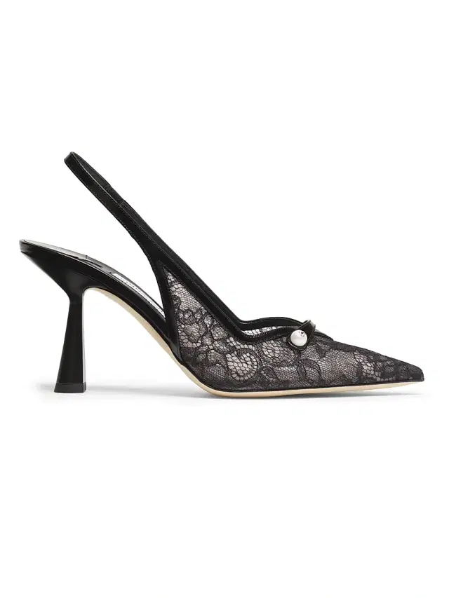 Jimmy Choo Women's Amita 85MM Lace Slingback Pumps - Black