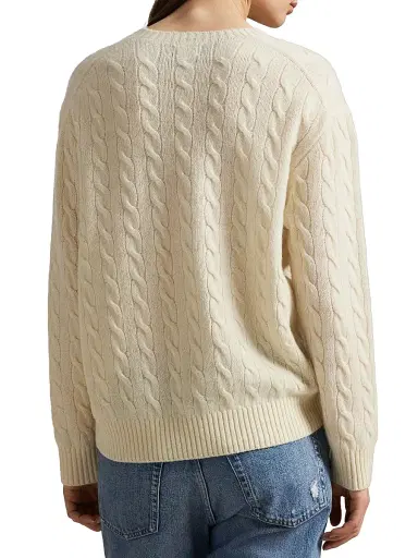 Polo Ralph Lauren Women's Cable-Knit Wool-Cashmere Crewneck Sweater | Thumbnail 5 Polo Ralph Lauren Women's Cable-Knit Wool-Cashmere Crewneck Sweater | Thumbnail 5