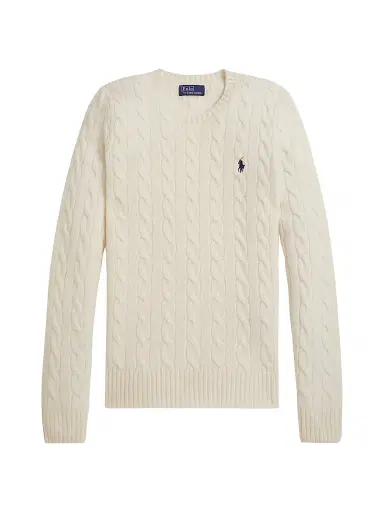 Polo Ralph Lauren Women's Cable-Knit Wool-Cashmere Crewneck Sweater | Thumbnail 1 Polo Ralph Lauren Women's Cable-Knit Wool-Cashmere Crewneck Sweater | Thumbnail 1