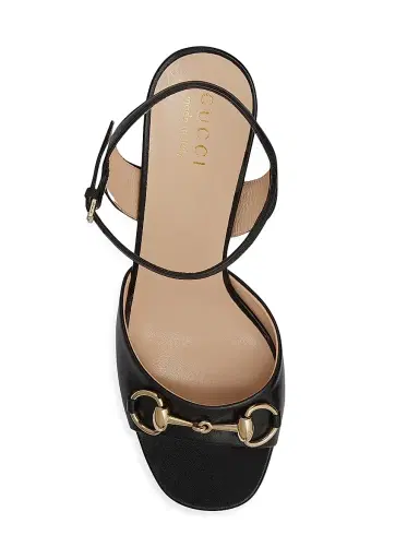 Gucci Women's Lady Horsebit 75MM Leather Sandals - Nero - Size 5 | Thumbnail 4 Gucci Women's Lady Horsebit 75MM Leather Sandals - Nero - Size 5 | Thumbnail 4
