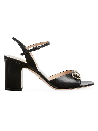 Gucci Women's Lady Horsebit 75MM Leather Sandals - Nero - Size 5 | Thumbnail 1 Gucci Women's Lady Horsebit 75MM Leather Sandals - Nero - Size 5 | Thumbnail 1