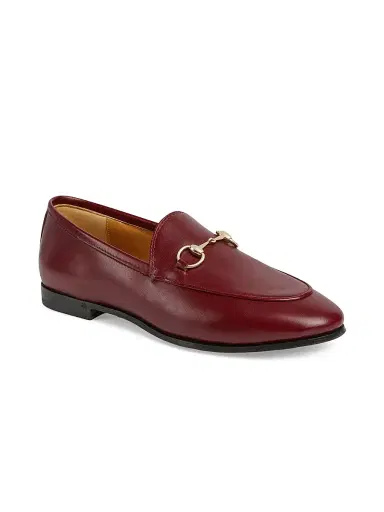 Gucci Women's Jordaan Horsebit Leather Loafers - Rosso Ancora - Size 5 | Thumbnail 2