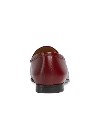 Gucci Women's Jordaan Horsebit Leather Loafers - Rosso Ancora - Size 5 | Thumbnail 3