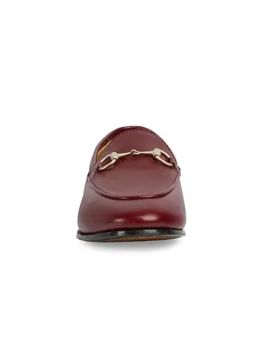 Gucci Women's Jordaan Horsebit Leather Loafers - Rosso Ancora - Size 5 | Thumbnail 5