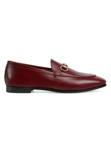 Gucci Women's Jordaan Horsebit Leather Loafers - Rosso Ancora - Size 5 | Thumbnail 1