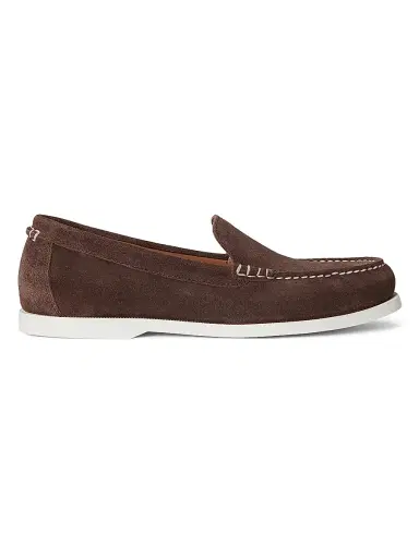 Polo Ralph Lauren Men's Merton Suede Loafers - Dark Brown - Size 9.5 | Thumbnail 1