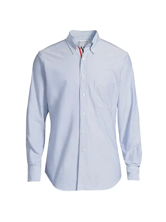Thom Browne Men's Classic Cotton Oxford Shirt - Light Blue