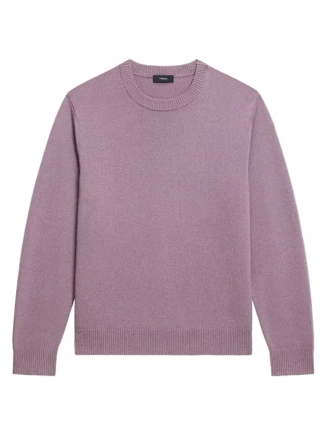 Theory Men's Hilles Cashmere Crewneck Sweater - Purple Storm