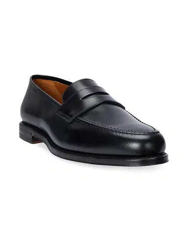 Polo Ralph Lauren Men's Maestra Leather Penny Loafers - Black - Size 9.5 | Thumbnail 2