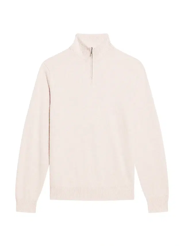 Theory Men's Hilles Cashmere Quarter-Zip Sweater - Alabaster Melange