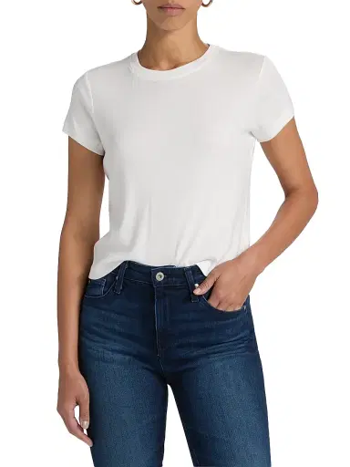 AG Jeans Women's Sadie Crewneck T-Shirt - Powder | Thumbnail 3