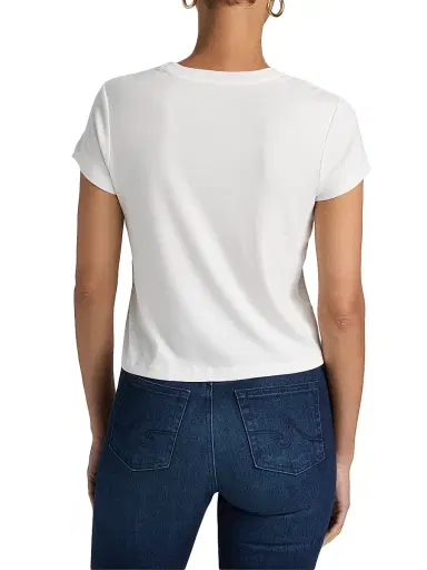 AG Jeans Women's Sadie Crewneck T-Shirt - Powder | Thumbnail 5