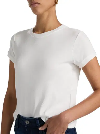 AG Jeans Women's Sadie Crewneck T-Shirt - Powder | Thumbnail 6